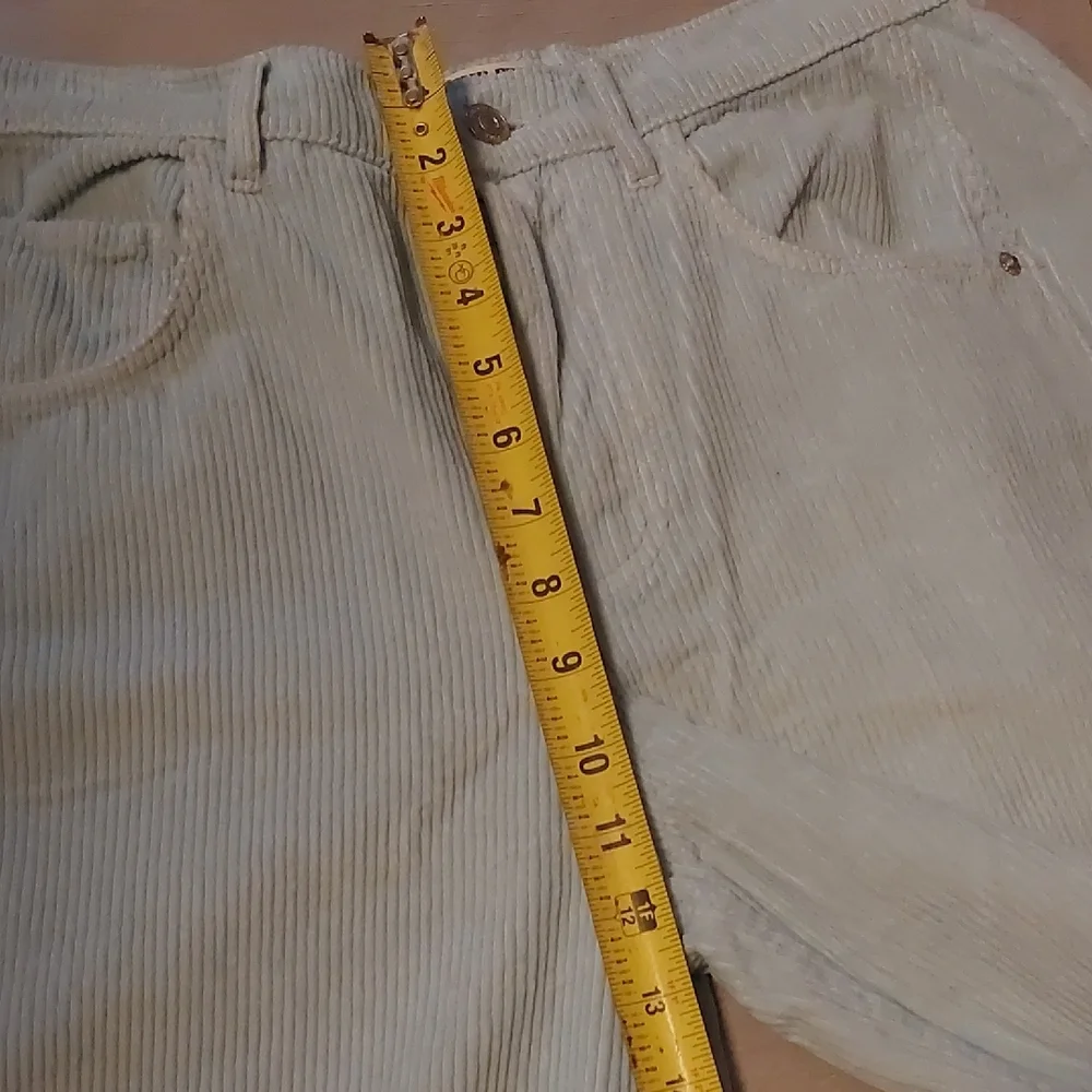 We The Free Good Luck Midrise Barrel Baby Blue Corduroy Pants Size 28 - Picture 6 of 8